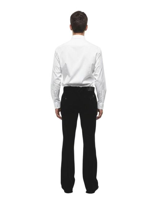 DSquared² Black Flat Front Pants for men