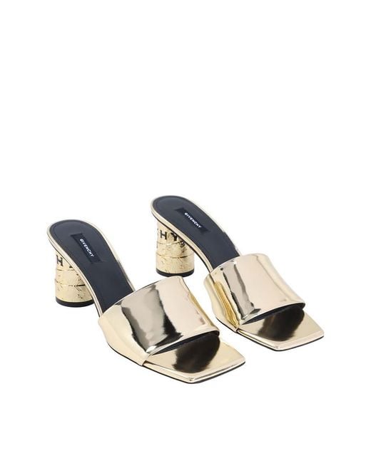 Givenchy Metallic Square Toe Heels