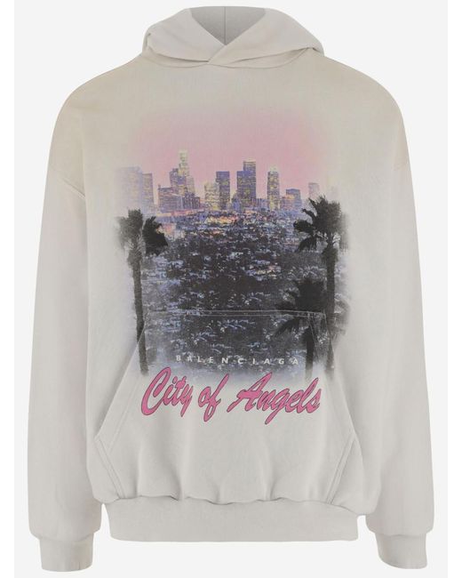 Balenciaga Gray City Of Angels Cotton Sweatshirt for men