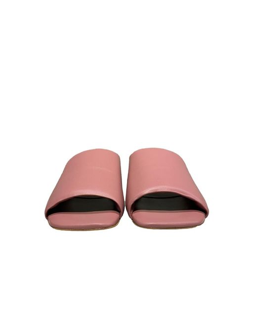 LA ROSE Brown Slip On Slides