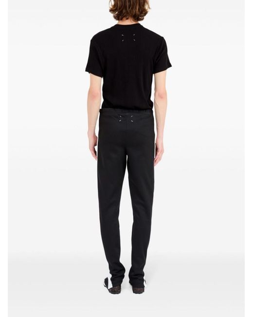 Maison Margiela Black Cotton Blend Trousers for men