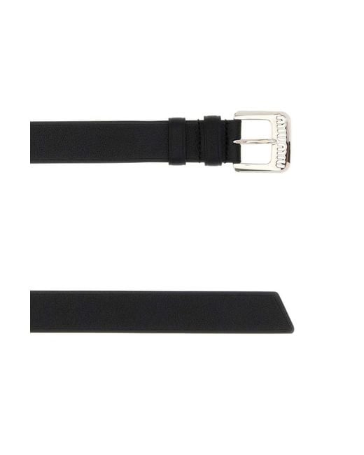 Miu Miu White Solid Formal Belt