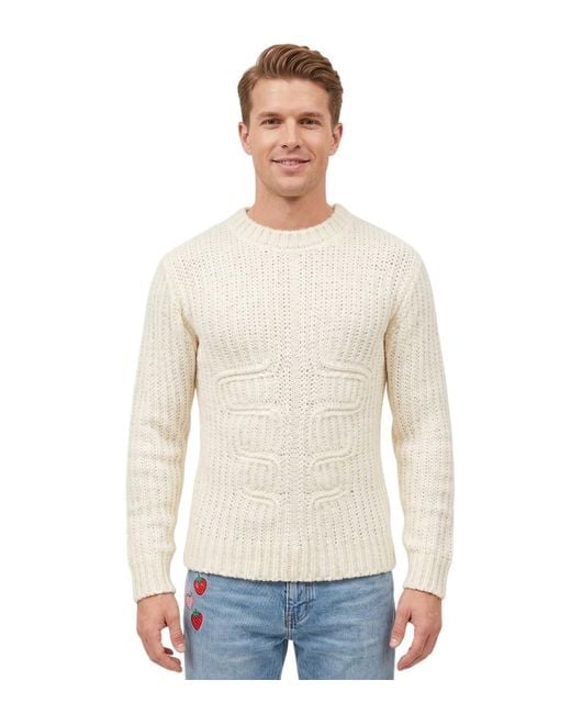 DSquared² White Knitted Regular Sweater for men
