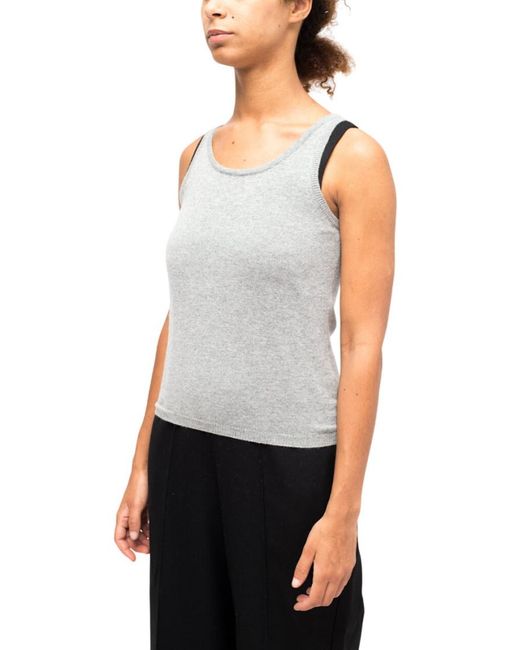 LA ROSE White Round Neck Top