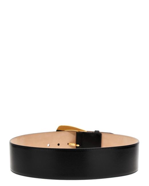 McQueen White Geometric Solid Belt