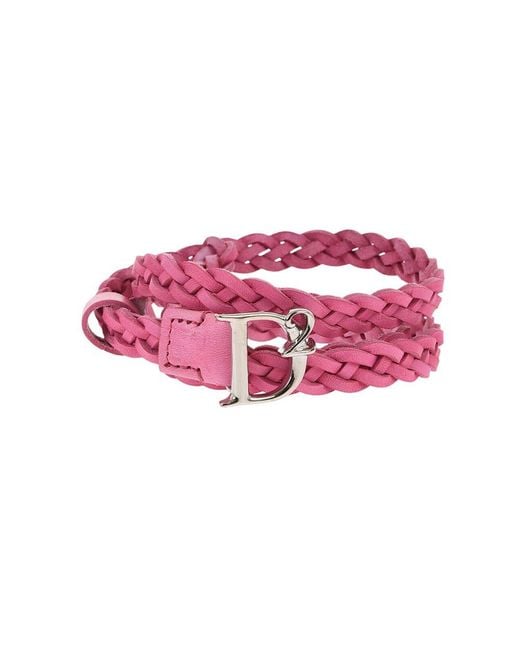 DSquared² Pink Braided Belt