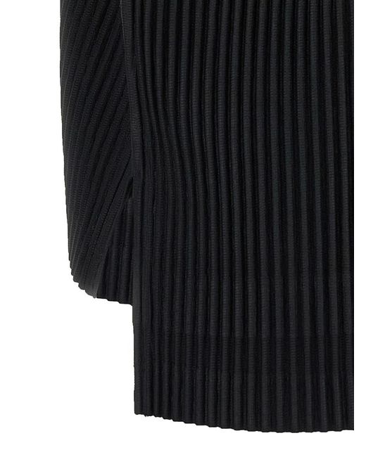 Issey Miyake Black Mc April Textured Shirt for men