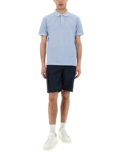 Woolrich Blue Logo Polo for men