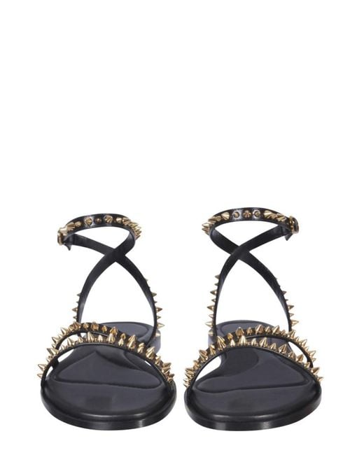 McQueen White Studded Sandals