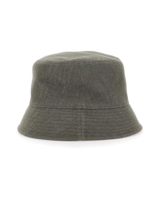 Brunello Cucinelli Gray Logo Bucket Hat