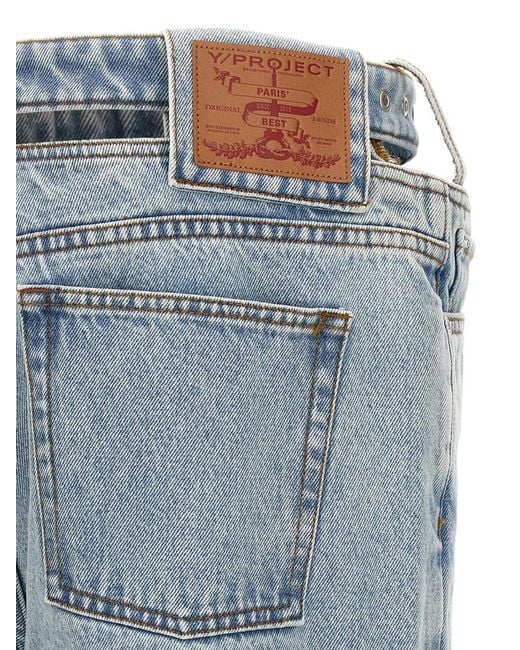 Y. Project Blue 'Evergreen Y Belt' Jeans for men
