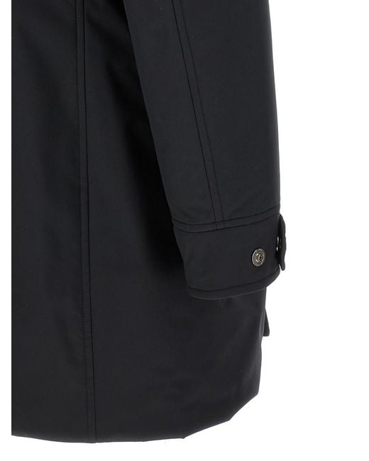 Moorer Blue Hood Parka Jacket for men