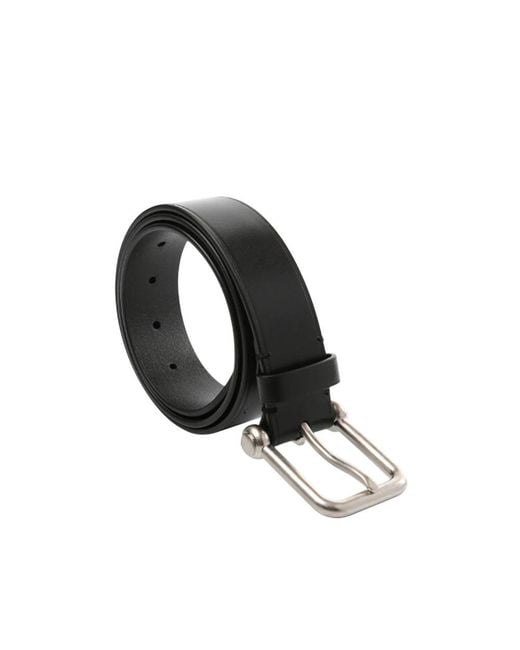 Ann Demeulemeester Black Solid Adjustable Belt
