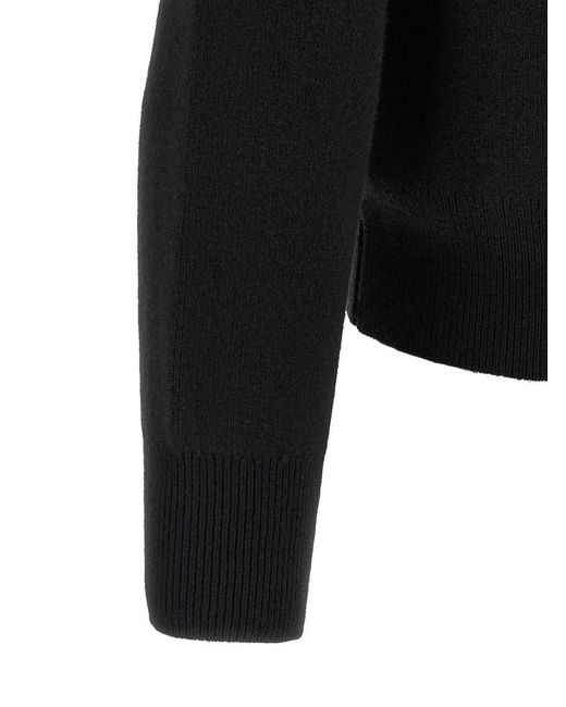 AMI Black Button-Up Sweater for men