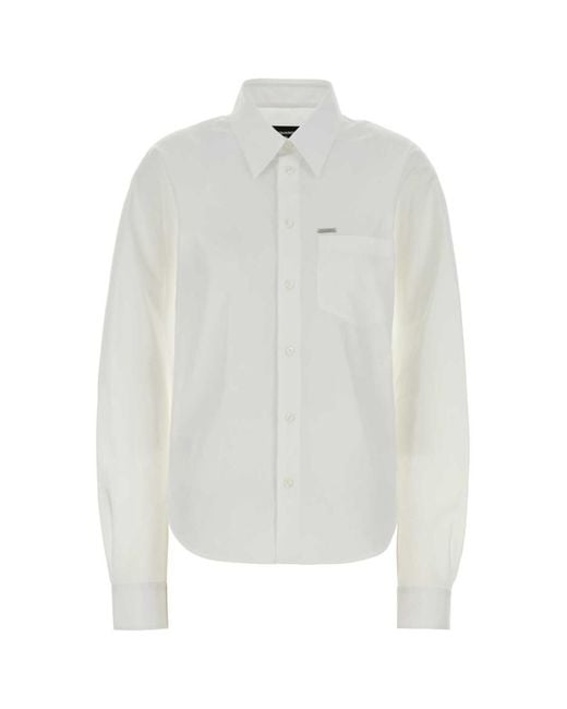 DSquared² White Poplin Shirt