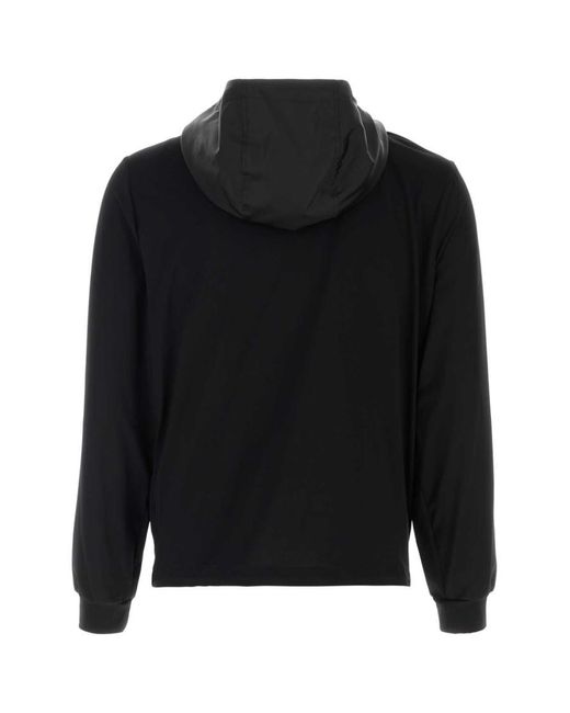 Prada Black Logo Hood Jacket for men