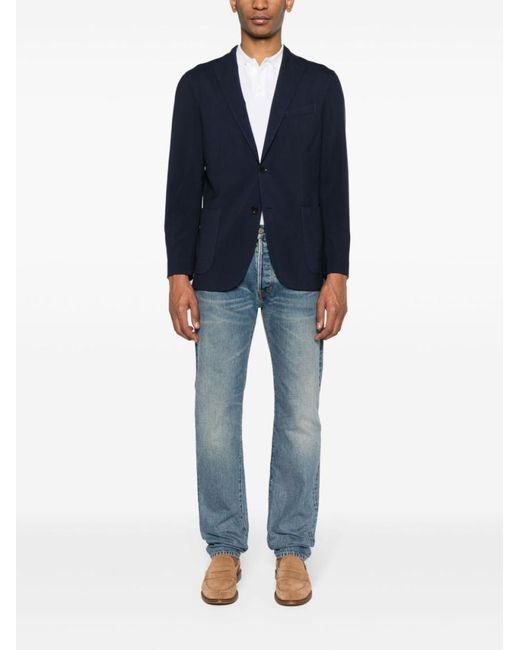 Boglioli Blue Wool Jacket for men