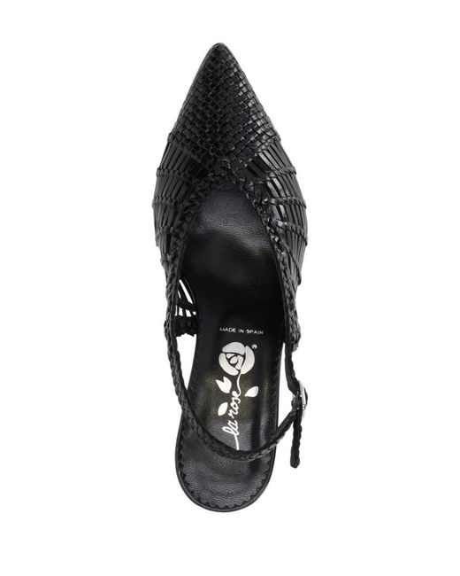 LA ROSE Black Braided Pumps
