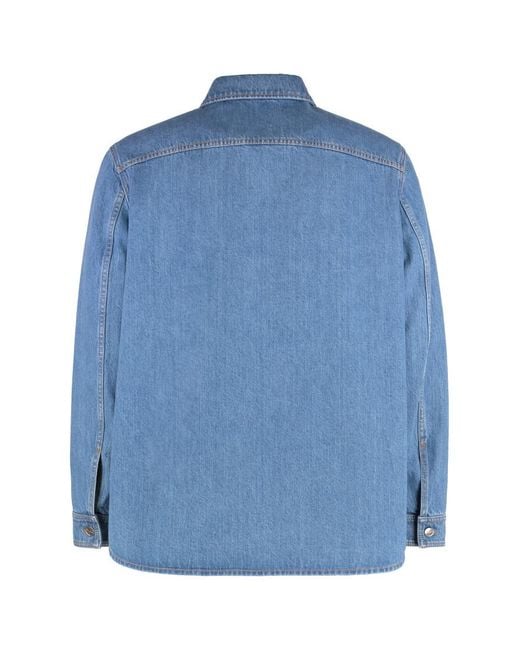 Gucci Blue Regular Solid Shirt for men