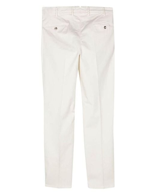 Luigi Bianchi White Trousers With Logo for men