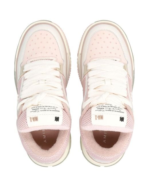 Amiri Pink Solid Ma-1 Sneakers