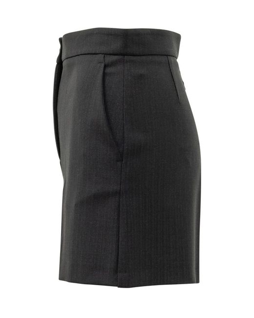 Pinko Black Solid Shorts