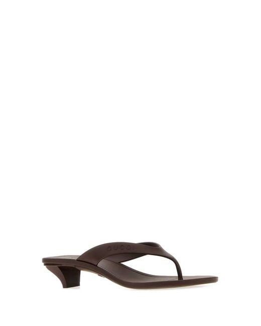 Gucci Brown Logo Heels