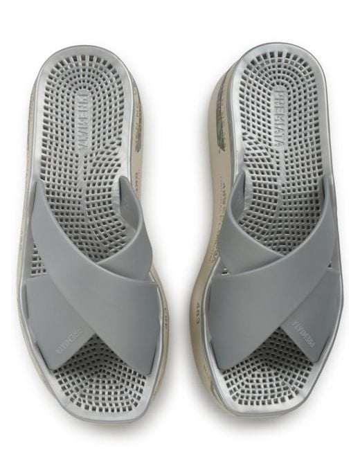 Premiata Gray Solid Moura Sandals