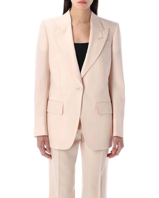 Tom Ford Pink Blush Single-Breasted Blazer