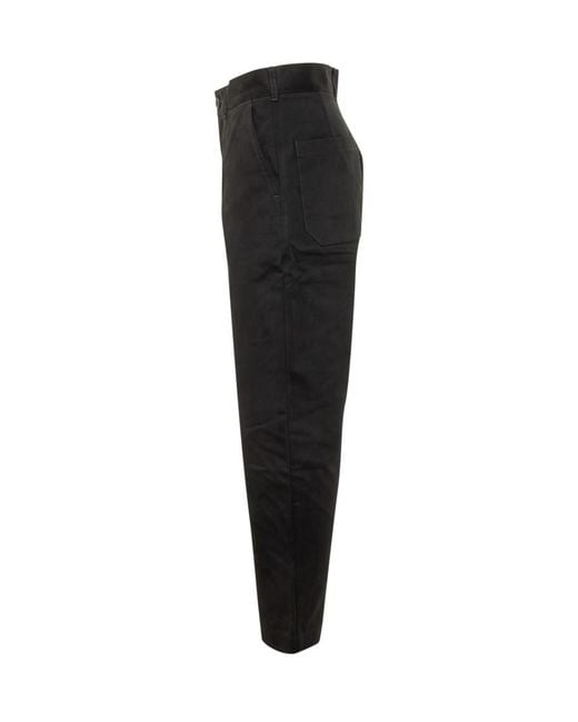 Studio Nicholson Black Straight Flat Front Pants for men