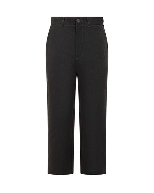 Studio Nicholson Black Straight Flat Front Pants for men