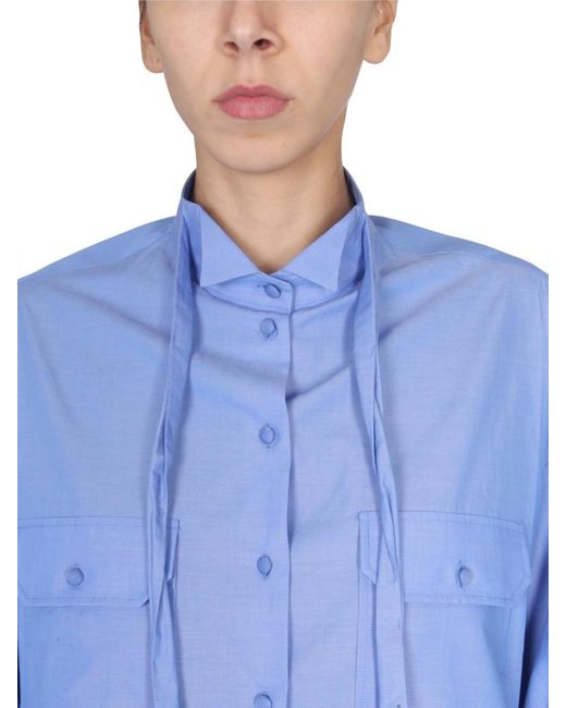 Jejia Blue Relaxed Solid Shirt