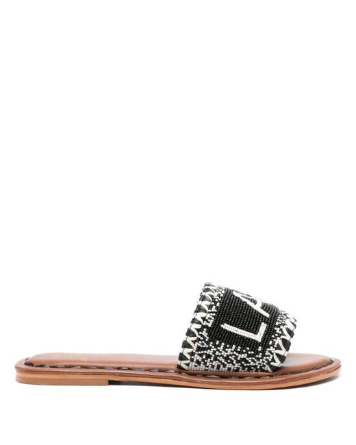 De Siena Black Slip-On Flats