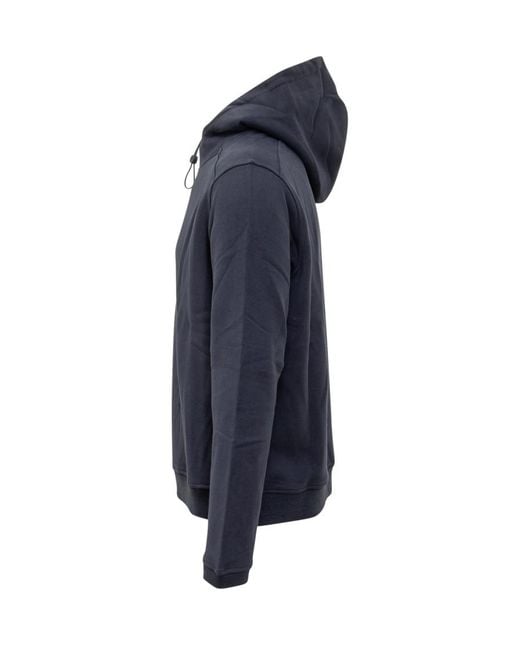 K-Way Blue Solid Hood Sweatshirt for men