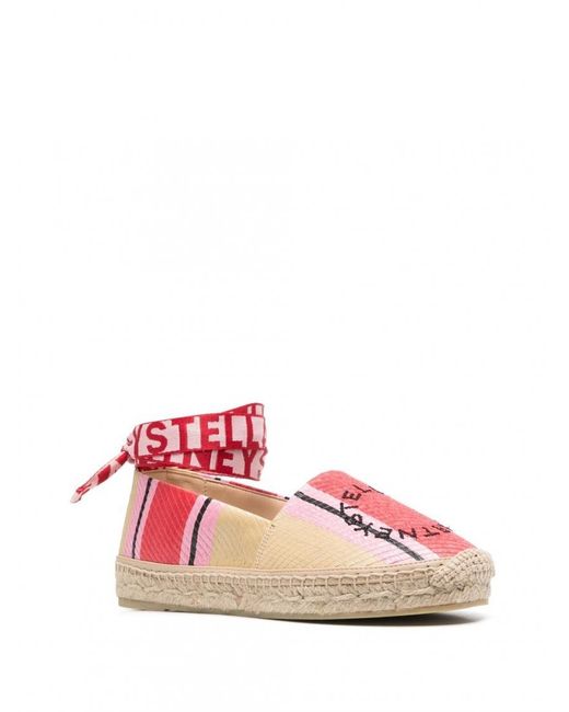 Stella McCartney Pink Gaia Raffia Espadrilles