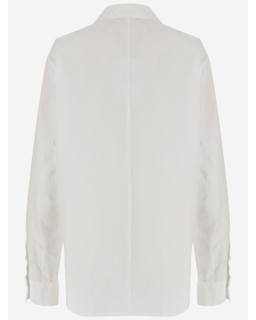 Aspesi White Double-Breasted Cotton Jacket