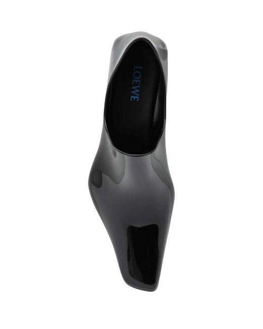 Loewe Black Leather Mules