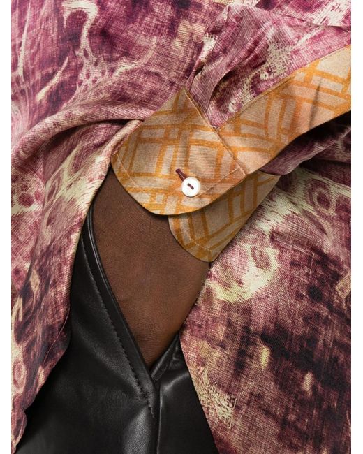 Pierre Louis Mascia Pink Printed Shirt
