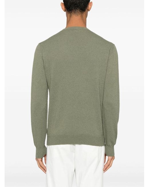 Drumohr Green Knitted Neck Sweater for men