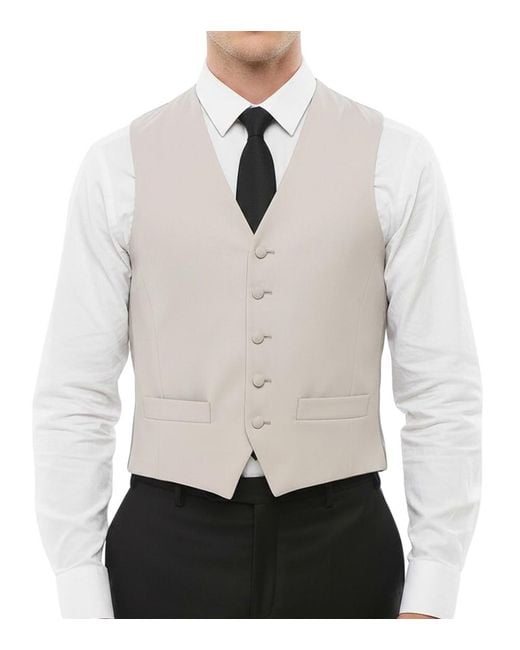 Corneliani White Light Solid Waistcoat for men