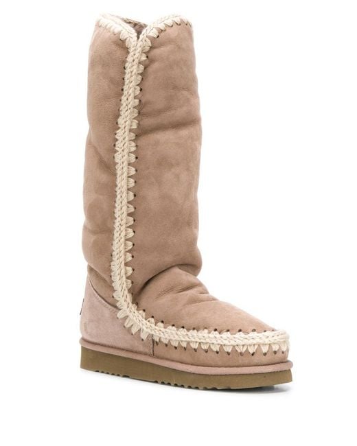 Mou Brown Eskimo Logo Boots