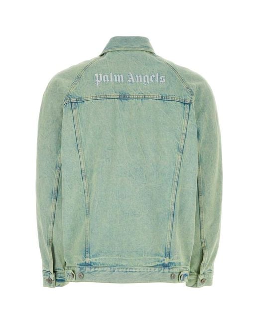 Palm Angels Green Mint Solid Jacket for men