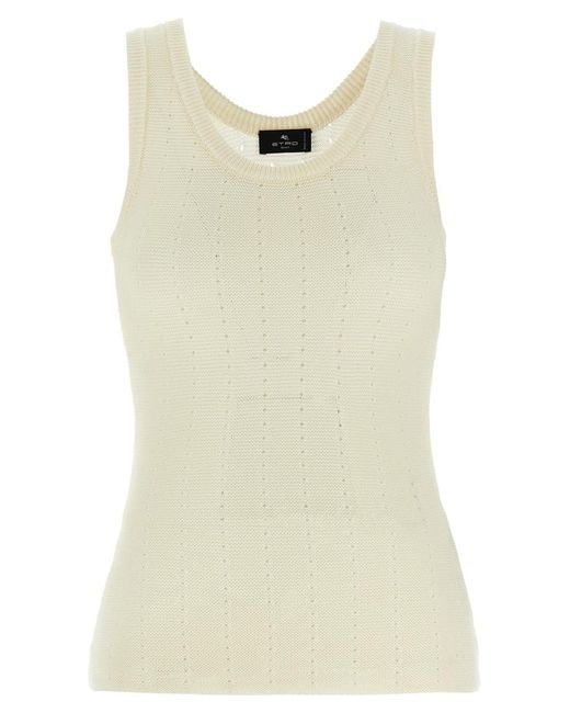 Etro Natural Punched Top
