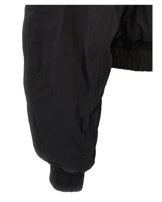 ANDAMANE Black Cropped Bomber Jacket