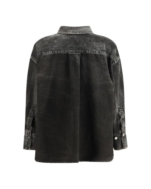 The Attico Black Oversized Solid Shirt