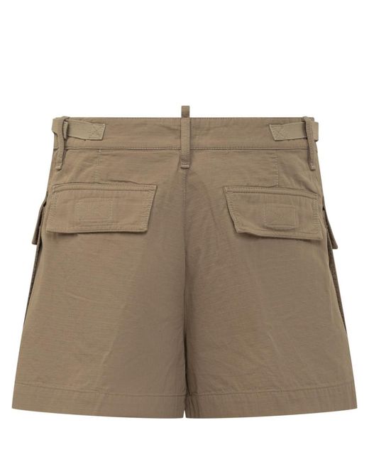 DSquared² Brown Solid Shorts