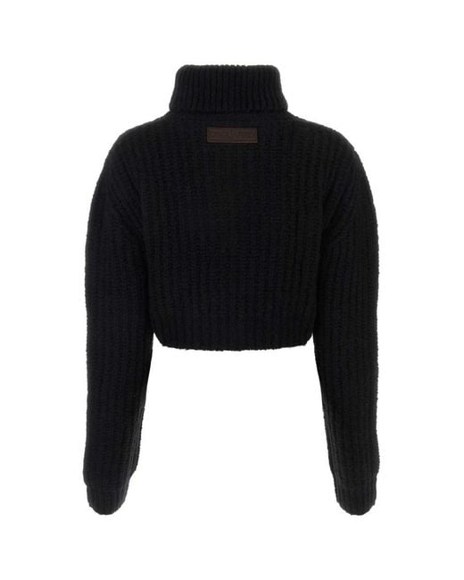 DSquared² Black Dsquared Wool Blend Sweater