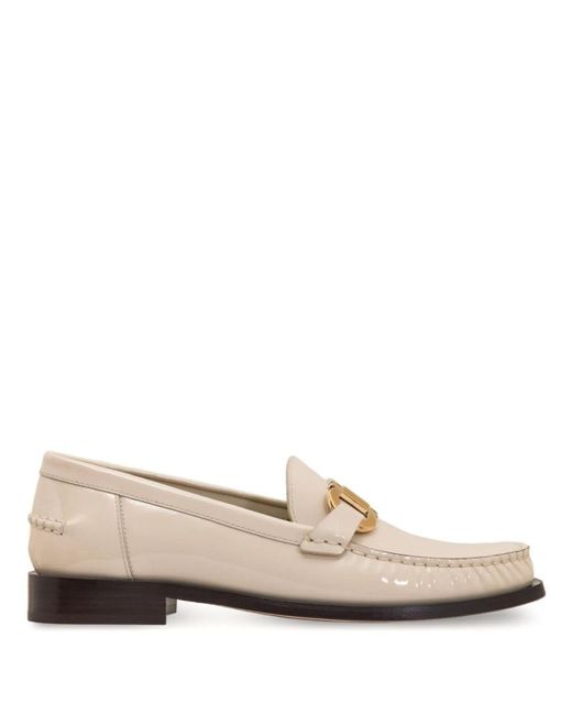 Ferragamo Natural Round Toe Loafers