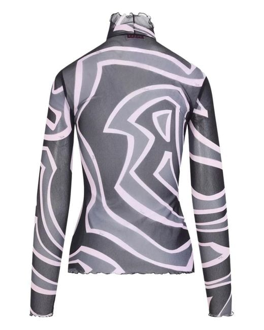 Emilio Pucci Blue Printed Top