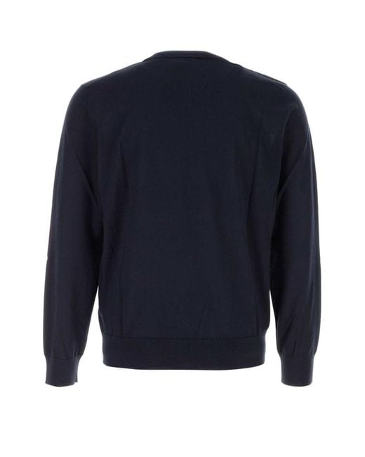 Brioni Blue Solid Sweaters for men